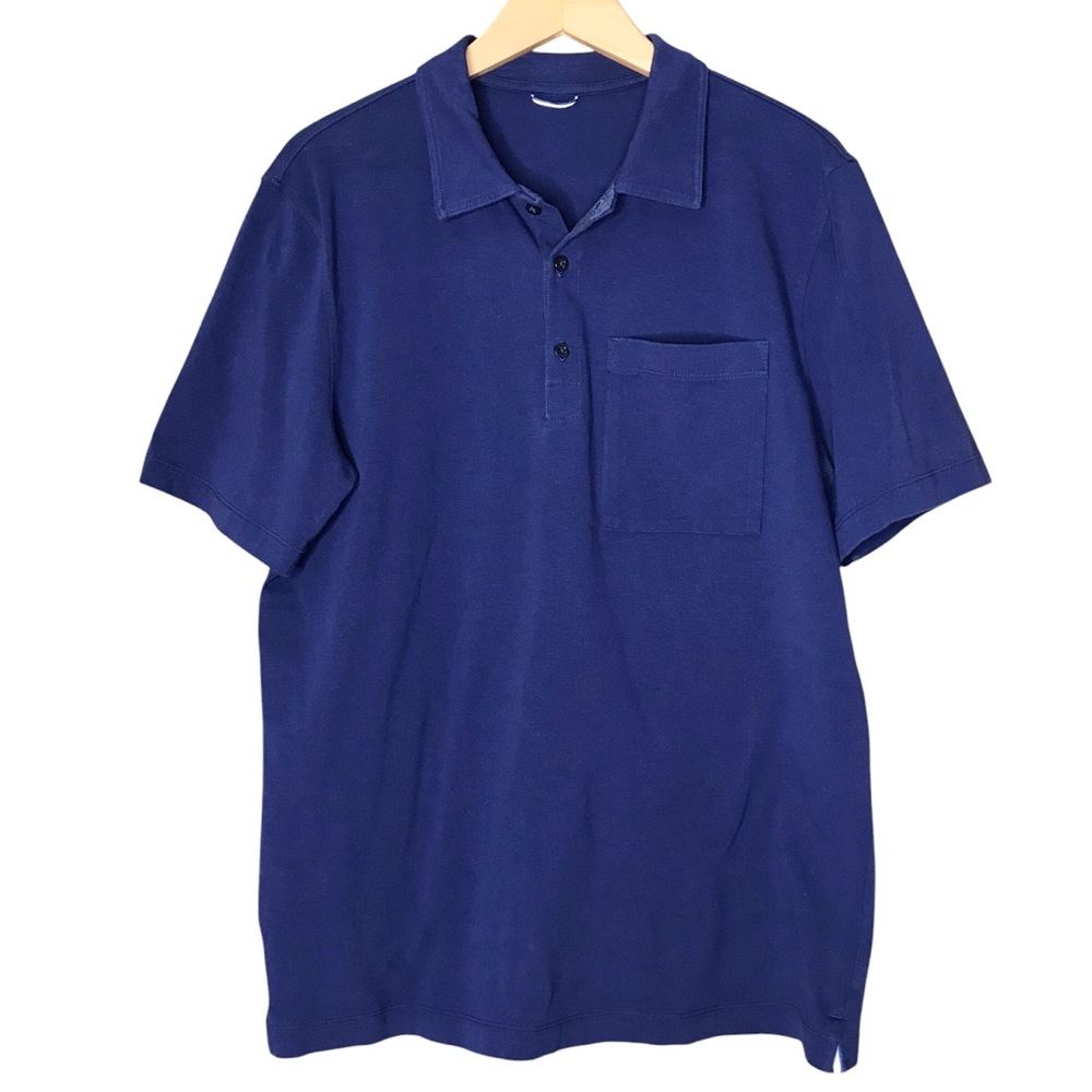 Kit and Ace Polo Shirt Short Sleeve Blue Golf Casual Men's Medium